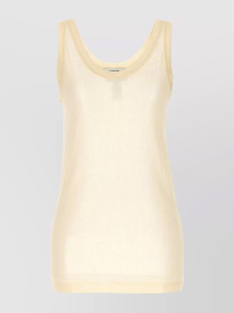 Christophe Lemaire silk blend seamless ribbed tank top