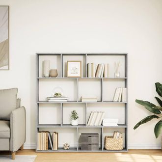 Berkfield Home Classic Book Cabinet Concrete Grey 132x29x141.5 cm Engineered Wood
