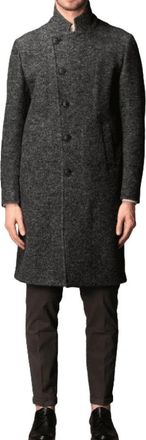 Armani Elegante Antraciet Wollen Jas - Heren - Mantel - Grijs - XL - Wol - Jassen