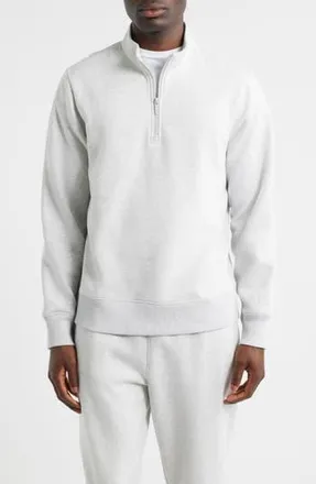Zella Vital Fleece Quarter Zip Pullover in Grey Fog Heather at Nordstrom Rack, Size Xx-Large