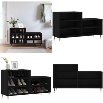 vidaXL Scarpiera Nera 102x36x60 cm in Legno Multistrato - Scarpiera nera - Scarpiera da interno