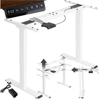 TecTake Tectake - Telaio per scrivania regolabile in altezza Melville 110-168 x 60 x 70-119cm - Scrivania regolabile in altezza, supporto tavolo regolabile