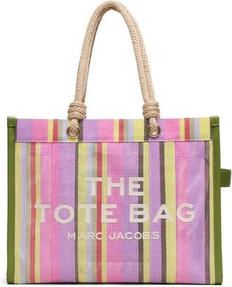 Marc Jacobs The Stripe Mesh Large Tote Bag in Purple Multi at Nordstrom