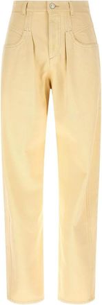 Isabel Marant Lisha Broek - Dames - Regular Fit Jeans - Beige - S - Katoen - Jeans