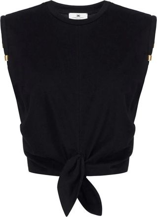 Elisabetta Franchi Dames, Tops, Zwart, Maat: XS Jersey