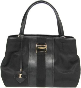 Ferragamo Pre-owned Nylon handbags - Dames - Vintage Handtas - Zwart - ONE Size - Nylon - Vintage