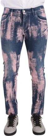 Dolce & Gabbana Slim-fit Jeans - Heren - Slim Fit Jeans - Veelkleurig - M - Katoen - Jeans