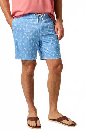 Johnnie-O Half Elastic 7 Surf Shorts In Seychelles