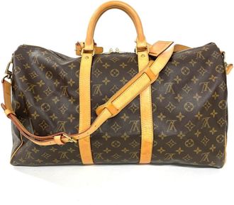 Louis Vuitton Brown Monogram Canvas Boston Bag (Pre-Owned)