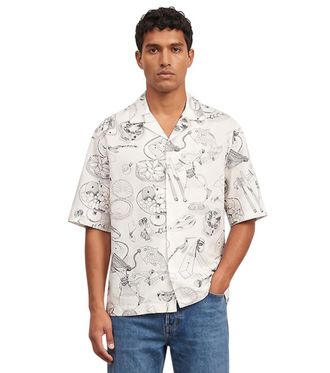 Jacquemus White Relaxed Printed Shirt