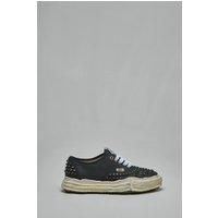 Miharayasuhiro Baker Original Sole Studded Paint Canvas Low-Top Sneaker