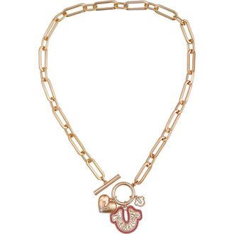 True Religion Charmy link necklace in Goldtone at Nordstrom