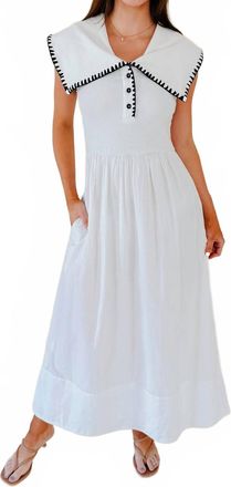 Cleobella Jordon Ankle Dress In Clean Ivory