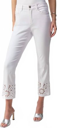 Joseph Ribkoff Straight Fit Cropped Jeans In White