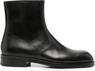 Christophe Lemaire Enkellaarsjes met rits - Heren - Enkellaarsjes - Zwart - 40 EU - Leer - Schoenen