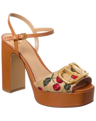 Valentino Vlogo 115 Canvas Platform Sandal