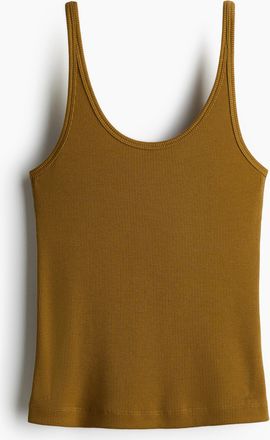 H&M Geripptes Tanktop - Green