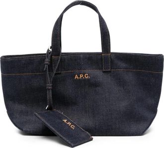 A.P.C. Le Drummer Tote Bag - Dames - Shoppers - Blauw - ONE Size - Denim - Tassen