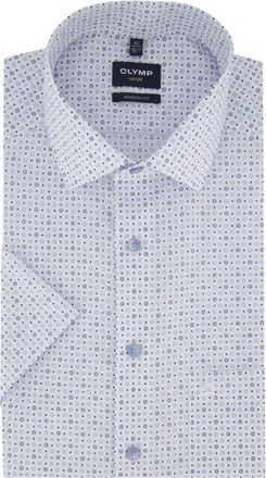 Olymp Olymp, Overhemden, Heren, Wit, M, Katoen, Wit korte mouw modern fit overhemd