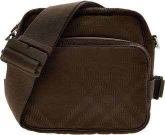 Burberry Checked Jacquard Zipped Shoulder Bag