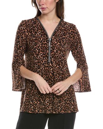 Joseph Ribkoff Crystal Zip Blouse