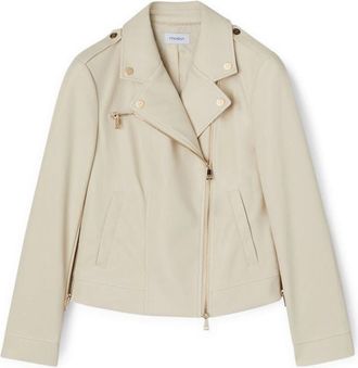 Motivi Bikerjack - Dames - Zomerjassen - Beige - 2XS - Polyester - Jassen