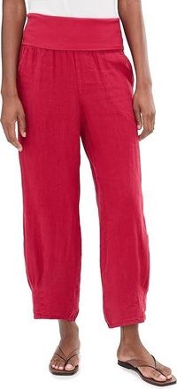 Xcvi Vasco Crop Womens Clothing Red Garnet : LG (Womens 12-14), Linen