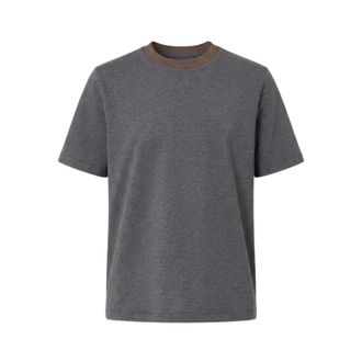 PESERICO Tops, Heren, Grijs, L, Katoen, T-shirt met logoprint