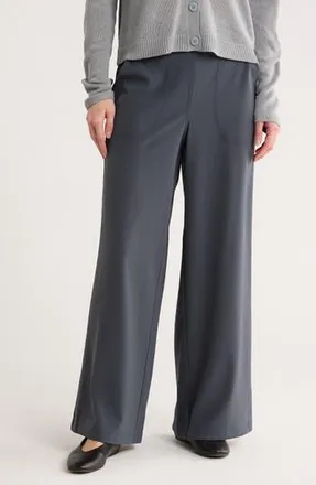 Max Studio Twill Easy Wide Leg Trouser in Dusk Blue at Nordstrom Rack, Size X-Small