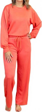 HYFVE Dora Relaxed Top And Straight-Leg Pants Set In Coral