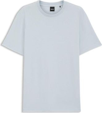 BOSS Bubble-jacquard structure T-shirt in a cotton blend