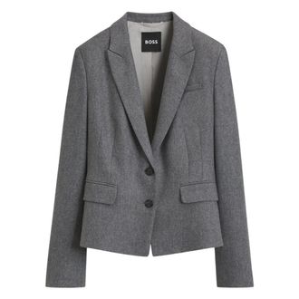 HUGO BOSS Blazer entallado en franela jaspeada - Jackets - Mujer - Gris - XS