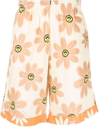 Barrow floral-print cotton shorts - men - Cotton - S - Neutrals