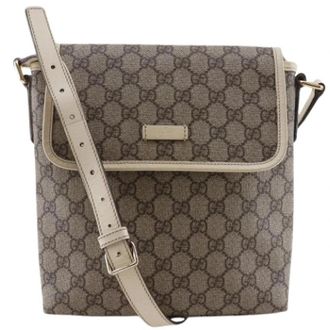Gucci Pre-owned GG Supreme Canvas Schoudertas - Heren - Vintage Schoudertas - Bruin - ONE Size - Vintage