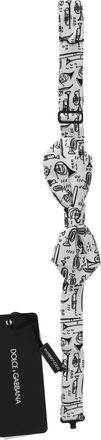 Dolce & Gabbana Instruments Print Silk Bow Tie - White