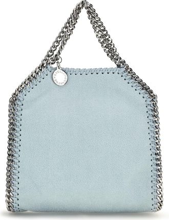Stella McCartney Womens Handbag Tiny Shaggy Ice Blue Polyester Handbags Hand Bags
