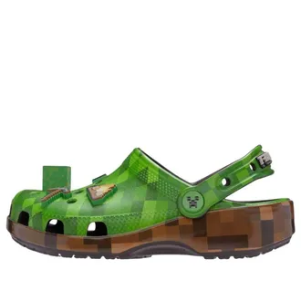 Crocs (GS) Crocs Classic Clog Minecraft Grass Block Green Brown 214151-90H