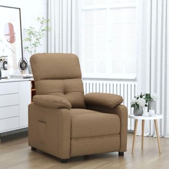 vidaXL Sill&oacute;n Reclinable De Tela Marr&oacute;n Vidaxl