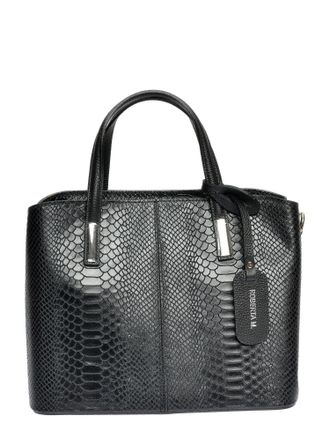 Roberta M Zwart Rundleer Tas
