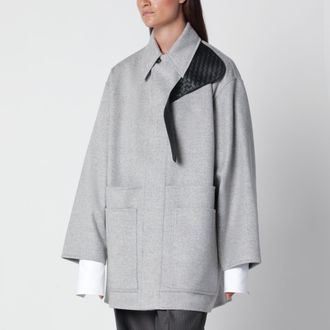 Bottega Veneta Light grey coat in wool and cashmere