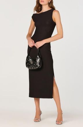 ASTR the Label Asymmetric Knit Dress in Black at Nordstrom Rack, Size Large