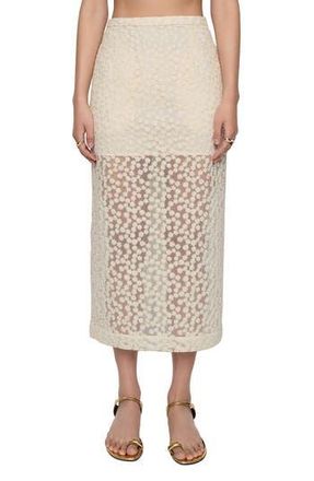 Rebecca Minkoff Jaci Lace Midi Skirt in Whisper at Nordstrom Rack, Size 4