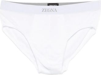 Ermenegildo Zegna Slip met logoband - Wit