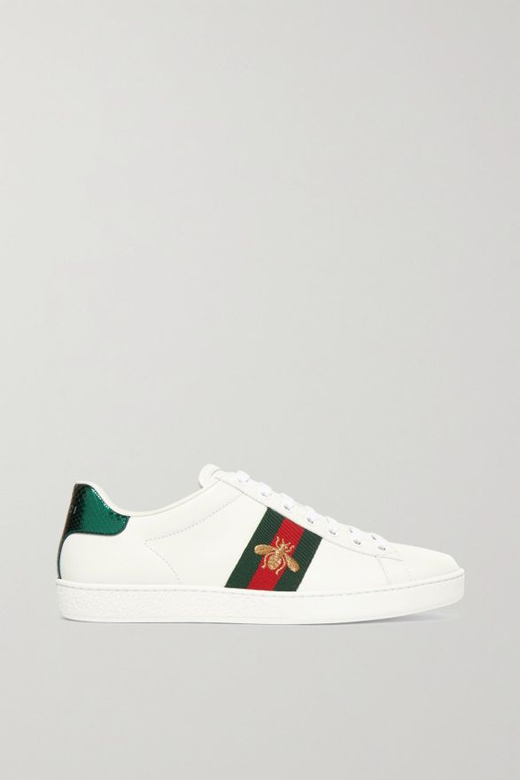 Gucci Baskets En Cuir A Broderies Et A Finitions En Serpent Deau Ace Blanc des 750 00 sur Stylight