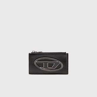Diesel Flat card holder in nappa leather - Card cases - Woman - Black