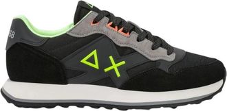 Sun 68 Jaki 2.0 Fluo - Heren - Sneakers - Zwart - 43 EU - Katoen - Schoenen