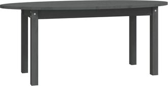 vidaXL Vidaxl - Mesa De Centro De Madera Maciza De Pino Gris 110x55x45 Cm