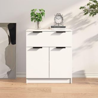 vidaXL Aparador De Madera Contrachapada Blanco 60x30x70 Cm Vidaxl