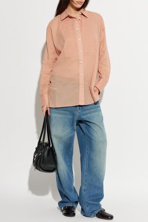 Golden Goose Oversize Shirt, Womens, Pink