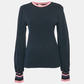 Roksanda Ilincic Roksanda Black/blue Stripe Jersey Sweater Top